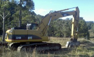 24T Caterpillar 324DL Excavator w/mulching head 1