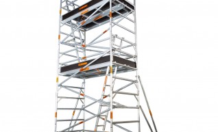 Double Width Aluminium Mobile Scaffold - Platform Height: 4.2m Extends to 4 1
