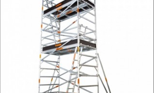Double Width Aluminium Mobile Scaffold - Platform Height: 6.2m Extends 6.6m 1