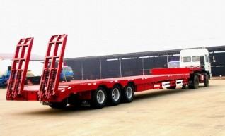 Drop Deck with Ramps Semi Trailer 43' Tri-Axle Drop Deck with Ramps 1