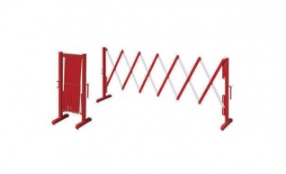 Heavy Duty Expanding Barrier - Red & White 2.5m 1