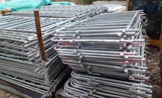Large Lot Crowd Control Barriers. 160 separate barriers 1