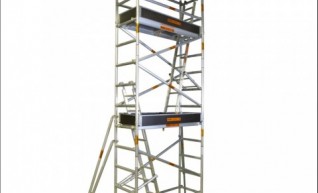 Single Width Aluminium Mobile Scaffold - Platform Height: 6.2m Extends 6.6m 1