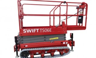 Swift TS06E  Scissor Lift on a trailer: 6m working platform on a trailer 1