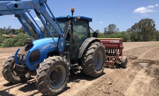 95HP Tractor and Seeder 1