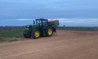 Tractor and spreader 1