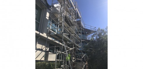 Aluminium Scaffold - Repainting Residential Building 1