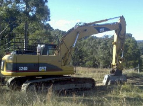 24T Caterpillar 324DL Excavator w/mulching head