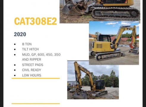 Cat 308e2 8t excavtor 2