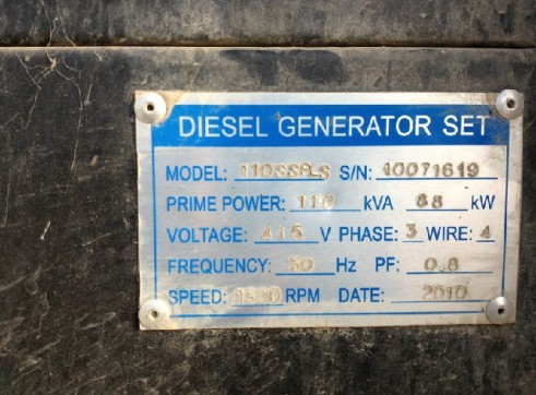 Diesel Generator 110KVA 3