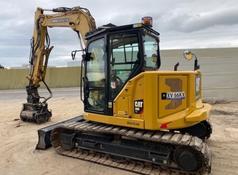 9T CAT 309CR Excavator with CAT Mulcher 1