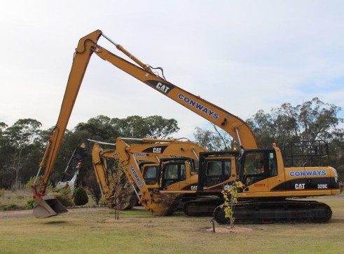 Long reach excavators 