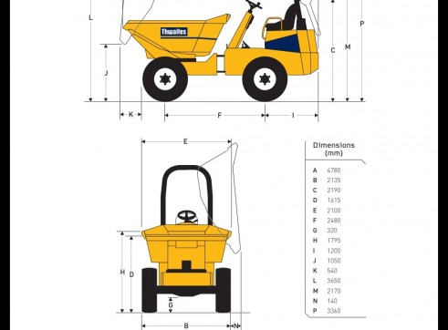 6T Site Dumper - swivel bin 5