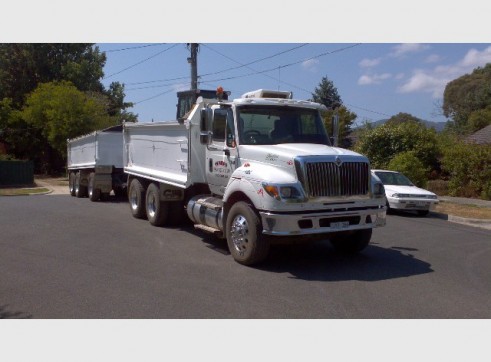 Tipper and dog trailer