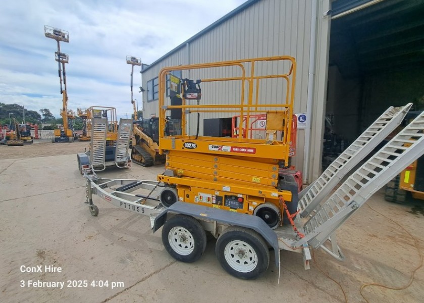 6 meter scissor lift Electric on Trailer 1