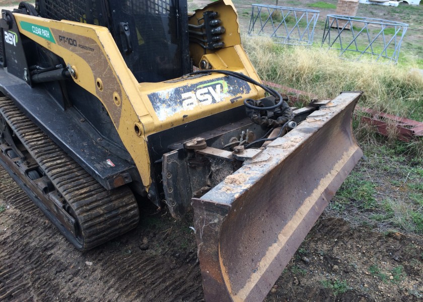 ASV PT100 tracked skid steer with mulcher and various attachments 2