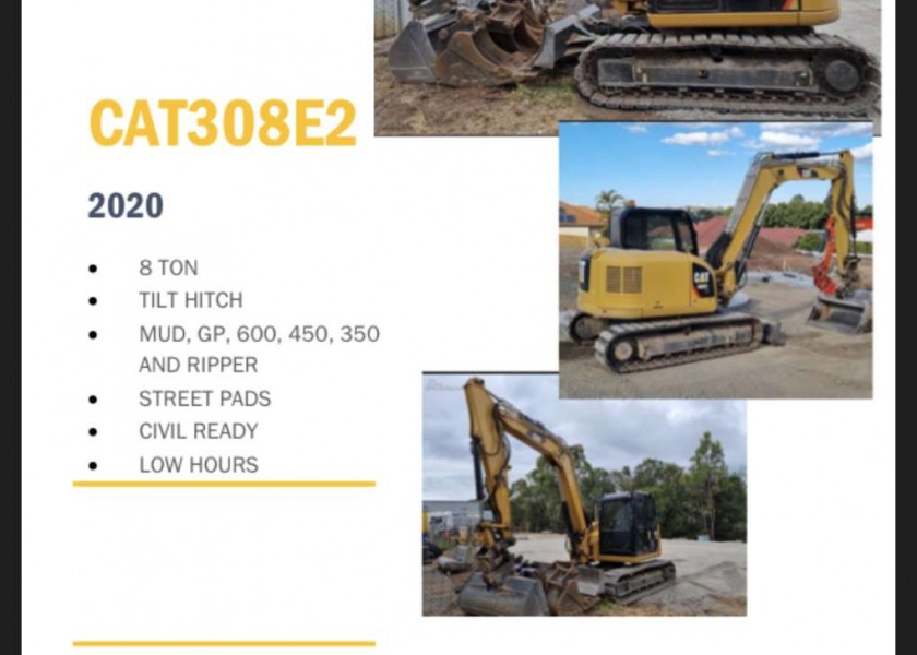 Cat 308e2 8t excavtor 2