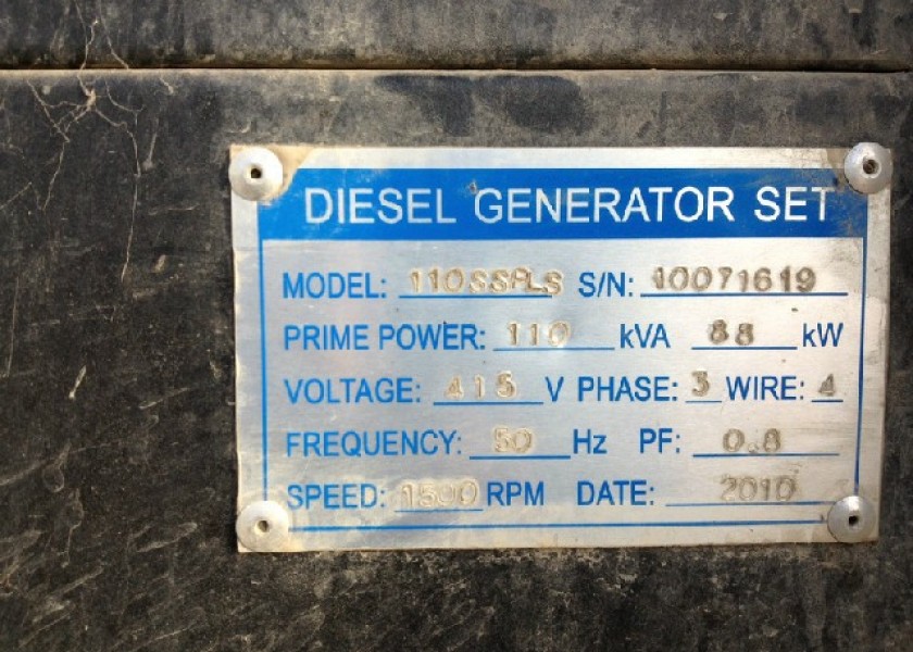 Diesel Generator 110KVA 3