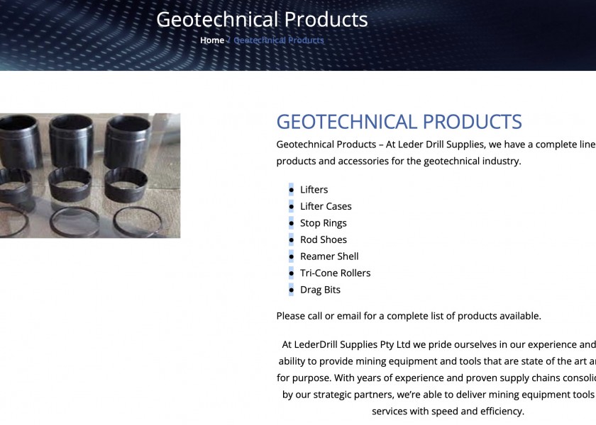 GEOTECHNICAL PRODUCTS 1