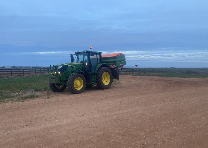 Tractor and spreader 1