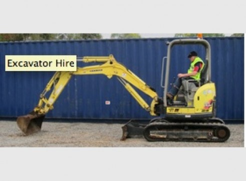 Excavator + Attachments & Operator 1