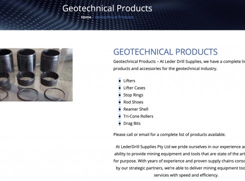 GEOTECHNICAL PRODUCTS