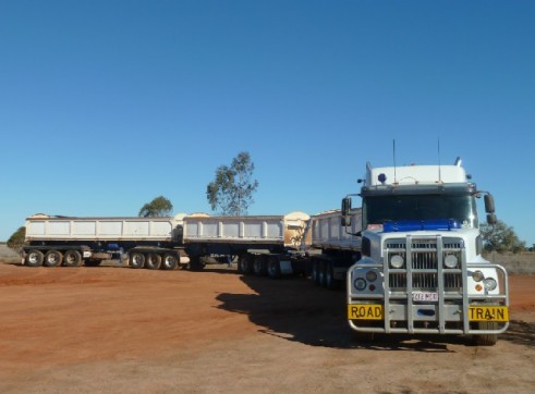 Road Train Side Tippers with Prime Mover